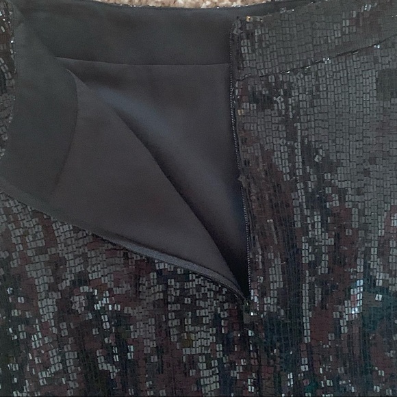 LES HOMMES - FEMME Black Sequin Tulip Mini Skirt